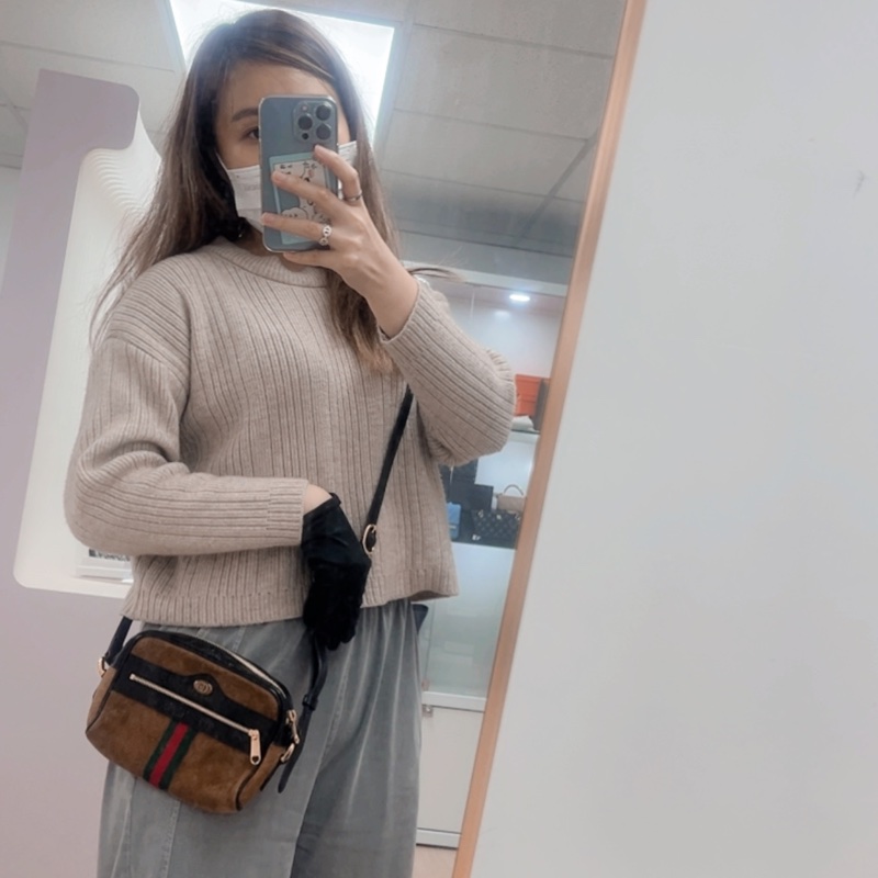 Gucci ophidia 麂皮相機包-11