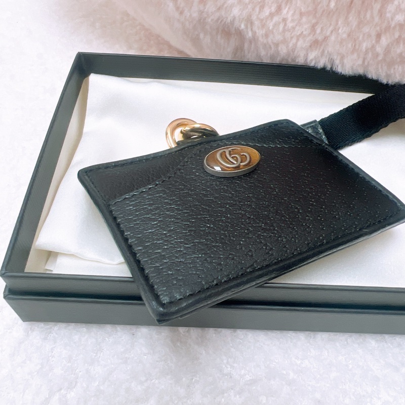 Gucci 黑色掛繩卡夾-1