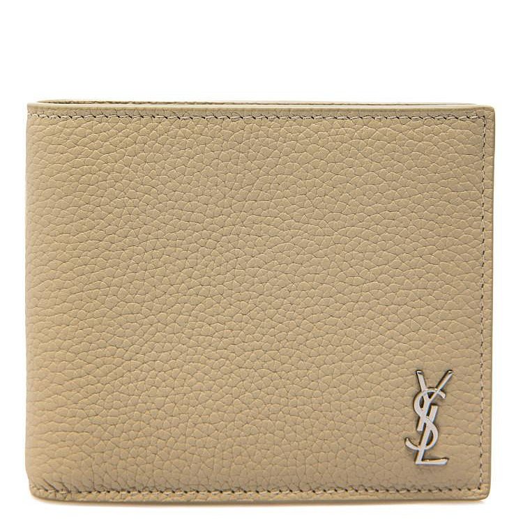 💎Han's house精品服飾💎 SAINT LAURENT YSL 小牛皮 荔枝紋 短夾 義大利製 現貨 原價18400-2