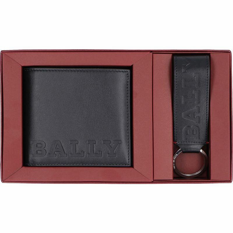 💎Han's house精品服飾💎Bally 小牛皮 卡夾 短夾 加 匙扣 套裝禮盒 意大利製-2