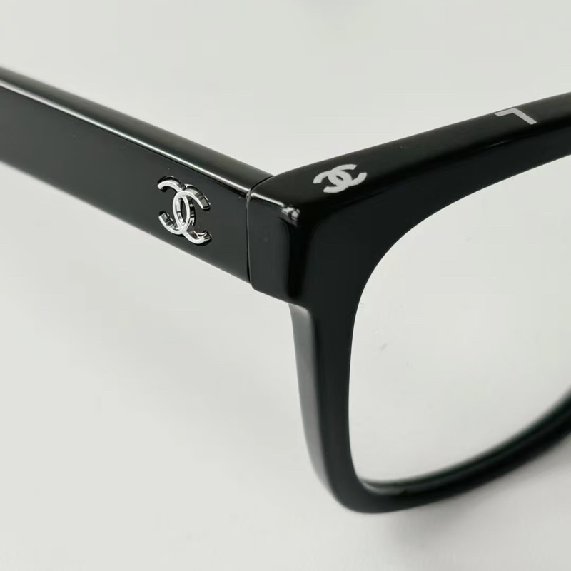 Chanel 平光黑框眼鏡 GD同款 銀色小Logo ♡-2
