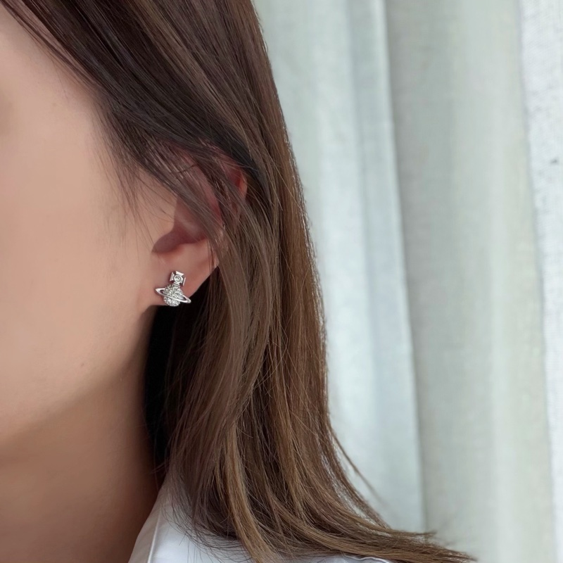 Vivienne Westwood 🪐碎鑽立體小土星Tamia Orb Earrings-2