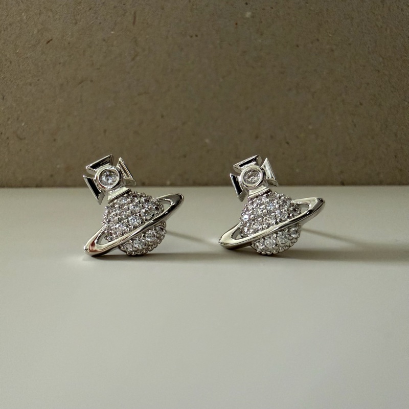 Vivienne Westwood 🪐碎鑽立體小土星Tamia Orb Earrings-3