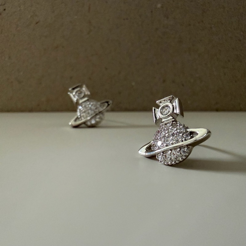 Vivienne Westwood 🪐碎鑽立體小土星Tamia Orb Earrings-4