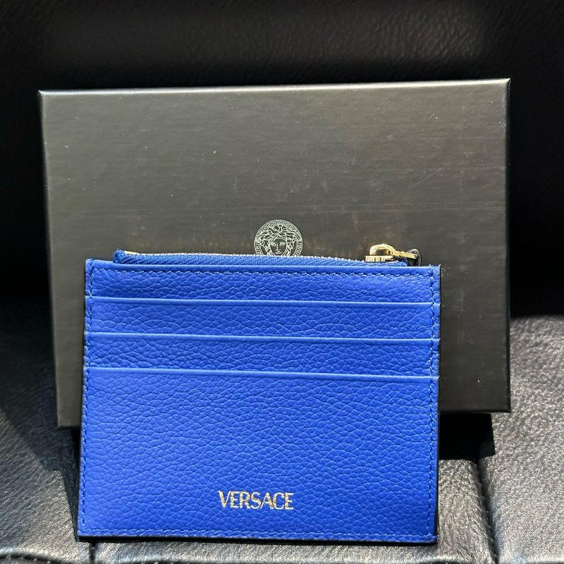 💎Han's house精品服飾💎 VERSACE 凡賽斯 女神頭 頂級 黑牌 零錢 卡 包-3