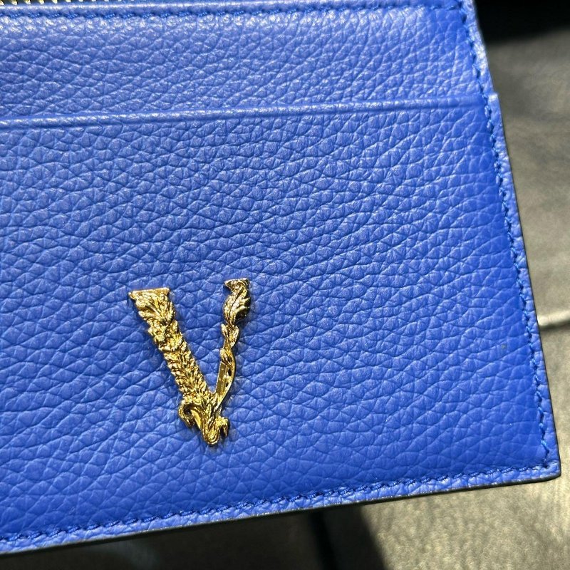 💎Han's house精品服飾💎 VERSACE 凡賽斯 女神頭 頂級 黑牌 零錢 卡 包-4