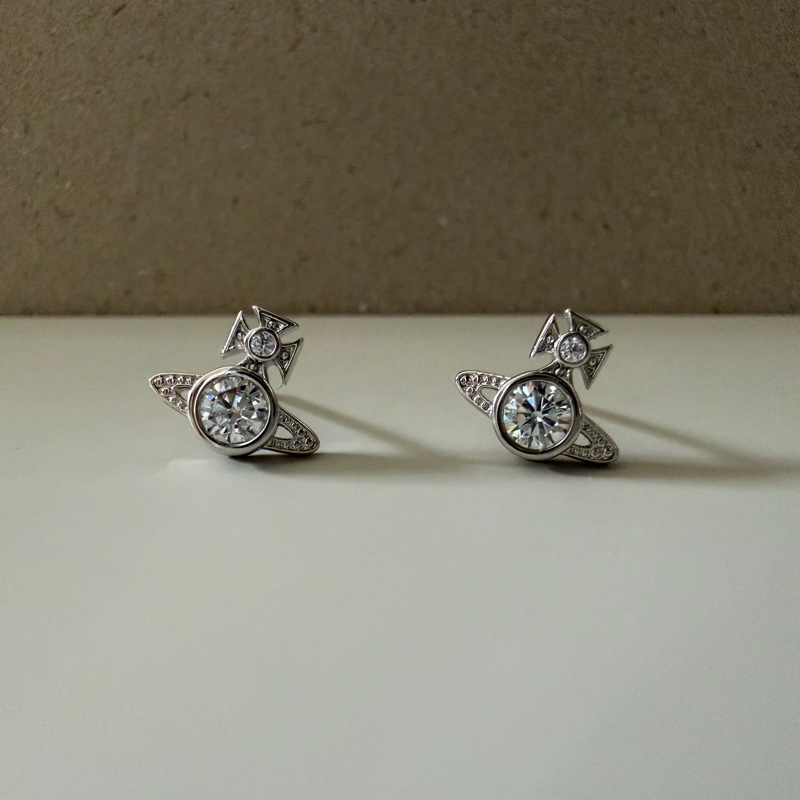 Vivienne Westwood 🪐Nano土星 俐落微光London Orb Earrings-5