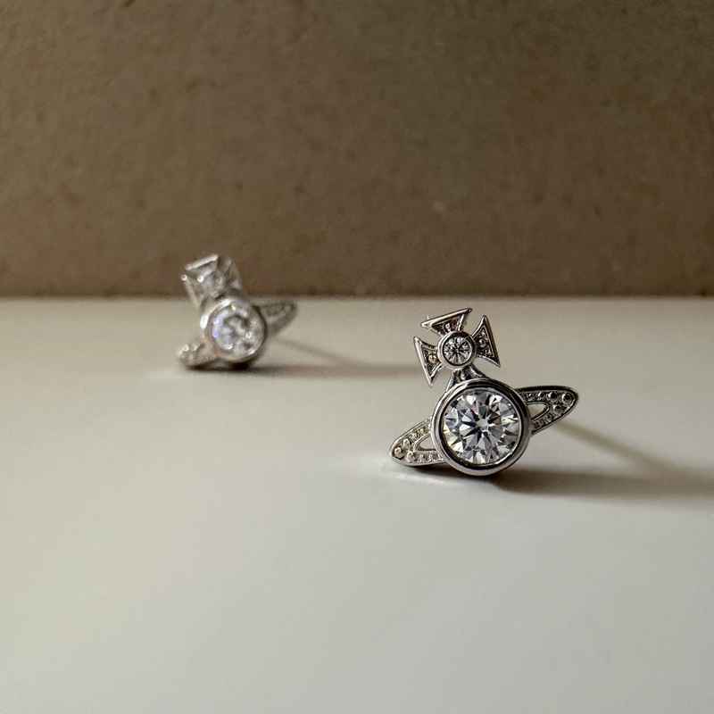 Vivienne Westwood 🪐Nano土星 俐落微光London Orb Earrings-7