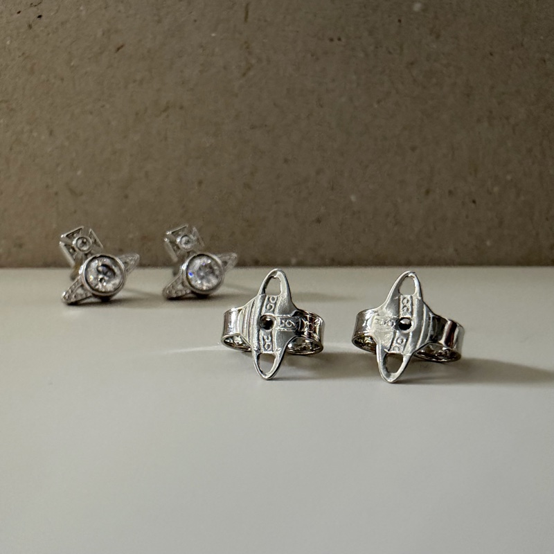 Vivienne Westwood 🪐Nano土星 俐落微光London Orb Earrings-8