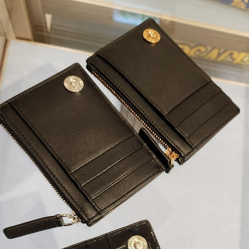 💎Han's house精品服飾💎VERSACE 凡賽斯 女神頭 頂級 黑牌 零錢包 卡包-3