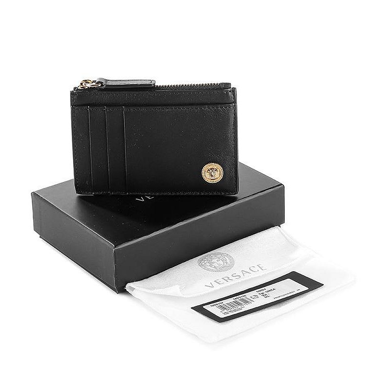 💎Han's house精品服飾💎VERSACE 凡賽斯 女神頭 頂級 黑牌 零錢包 卡包-4
