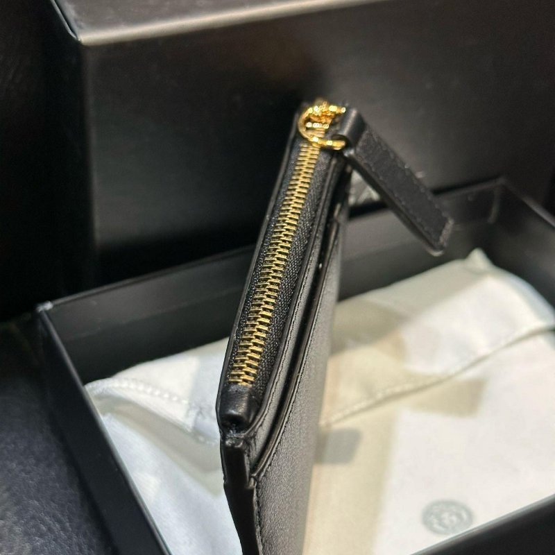 💎Han's house精品服飾💎VERSACE 凡賽斯 女神頭 頂級 黑牌 零錢包 卡包-6