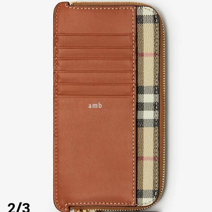 💎Han's house精品服飾💎Burberry 小牛皮 零錢 卡 包 17 x 9cm 義大利製 現貨 原價14900-5