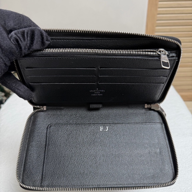 LV路易威登 黑棋盤格 長款 拉鍊錢包-7