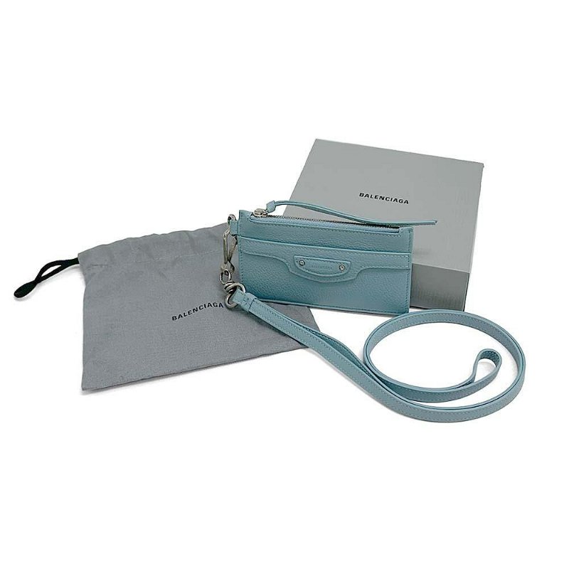 💎Han's house精品服飾💎Balenciaga 巴黎世家 機車 牛皮  頸掛包 卡夾 零錢包 8X13CM 原價16950-3