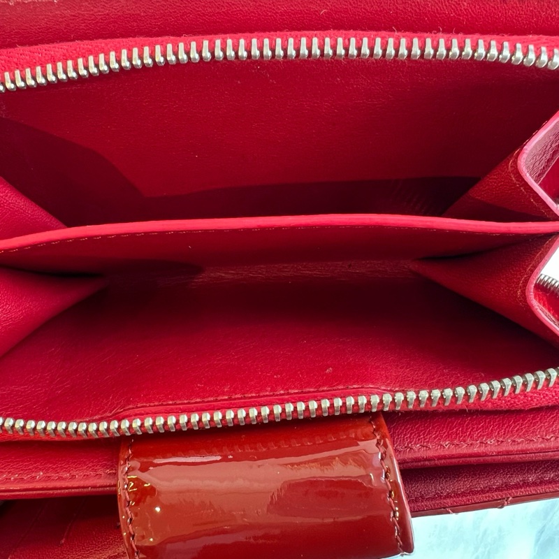 chanel香奈兒 漆皮錢包 底長15。-5