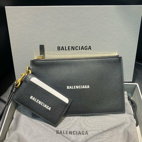 💎Han's house精品服飾💎 Balenciaga 巴黎世家 小牛皮 雙卡包 卡夾 頸掛包
