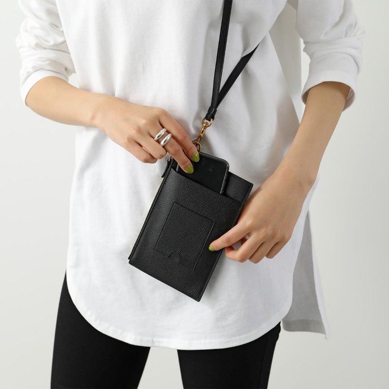 💎Han's house精品服飾💎 Balenciaga 巴黎世家 小牛皮 雙卡包 卡夾 頸掛包-3