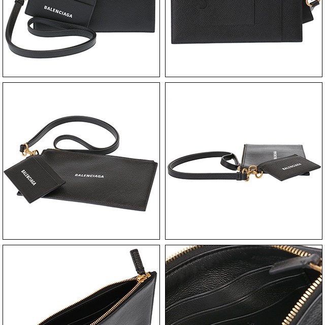 💎Han's house精品服飾💎 Balenciaga 巴黎世家 小牛皮 雙卡包 卡夾 頸掛包-5