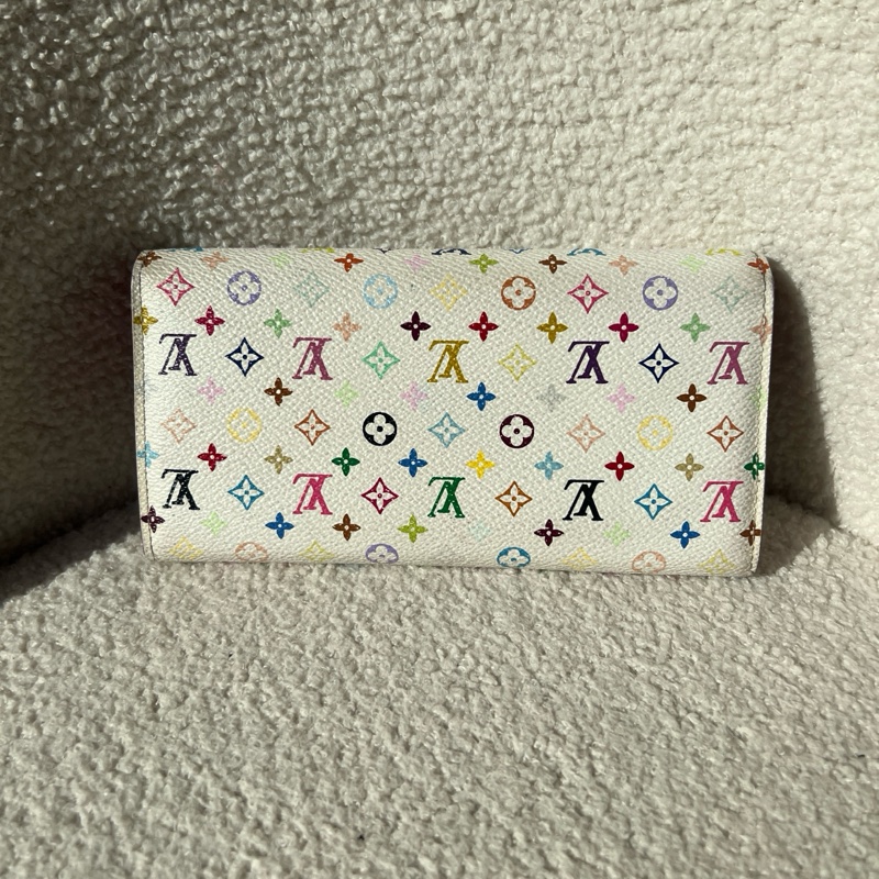 路易威登/ LV  三彩長款錢包 村上隆聯名款 成色實拍-1