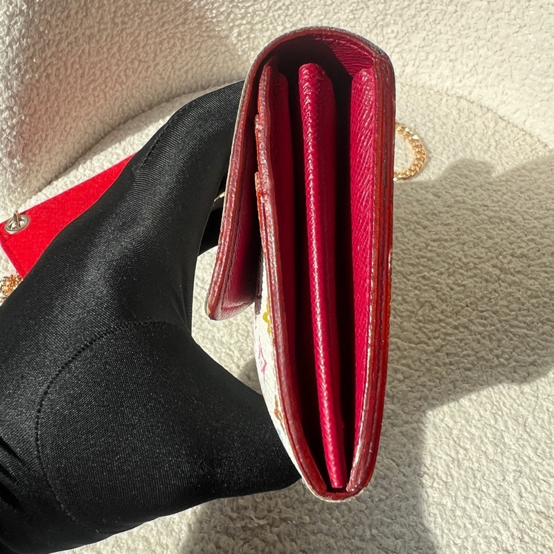 路易威登/ LV  三彩長款錢包 村上隆聯名款 成色實拍-5