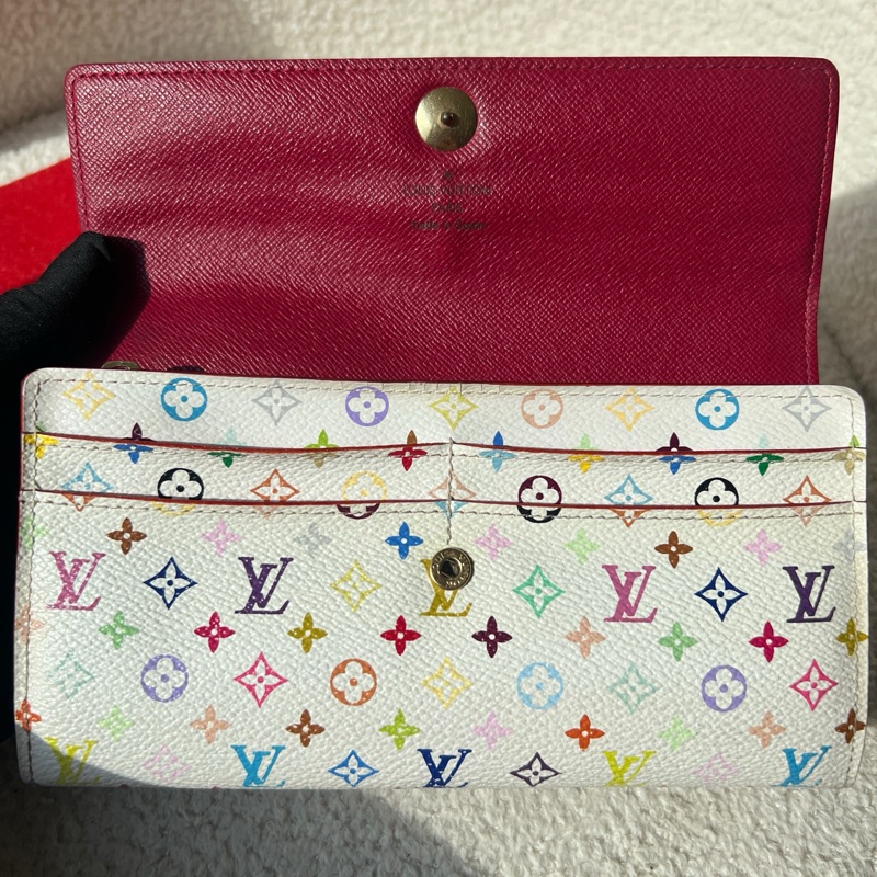 路易威登/ LV  三彩長款錢包 村上隆聯名款 成色實拍-6
