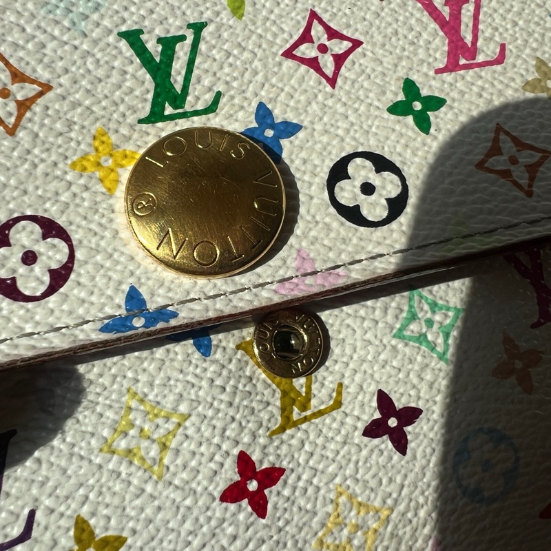 路易威登/ LV  三彩長款錢包 村上隆聯名款 成色實拍-7