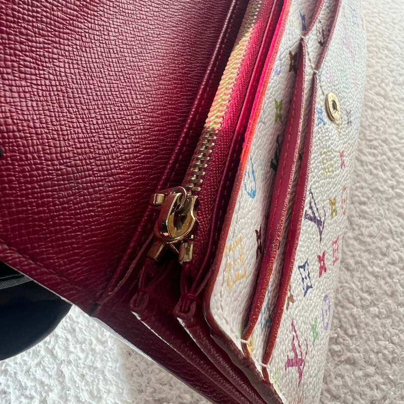 路易威登/ LV  三彩長款錢包 村上隆聯名款 成色實拍-8