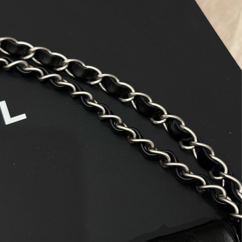 Chanel 22bag 小號黑銀 垃圾袋-7