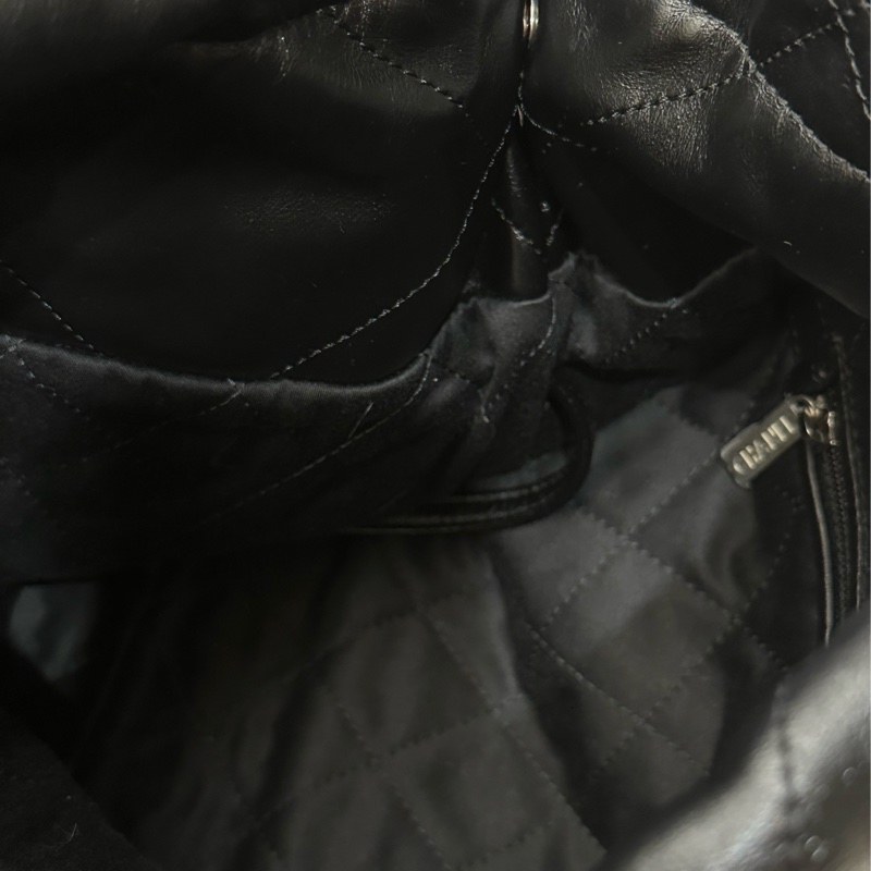 Chanel 22bag 小號黑銀 垃圾袋-11