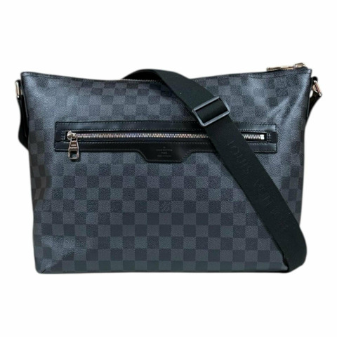 Louis Vuitton Mick MM Damier Graphite 單背包，帆布 N41106，黑色，男士，二手。