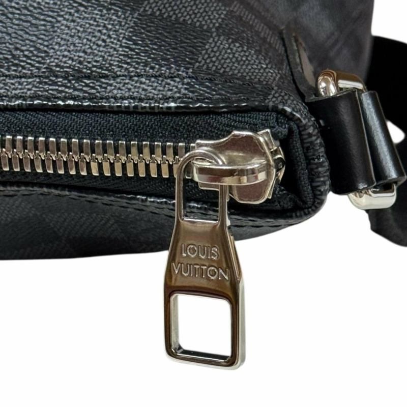 Louis Vuitton Mick MM Damier Graphite 單背包，帆布 N41106，黑色，男士，二手。-8
