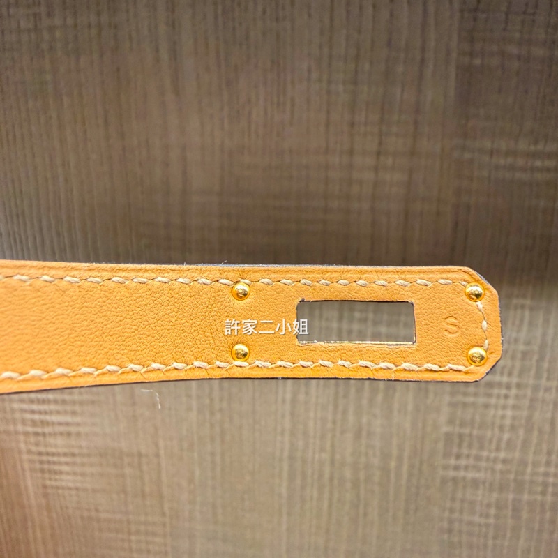 Hermes 97新 Kelly Double Tour金扣手環/似霧霾藍-7