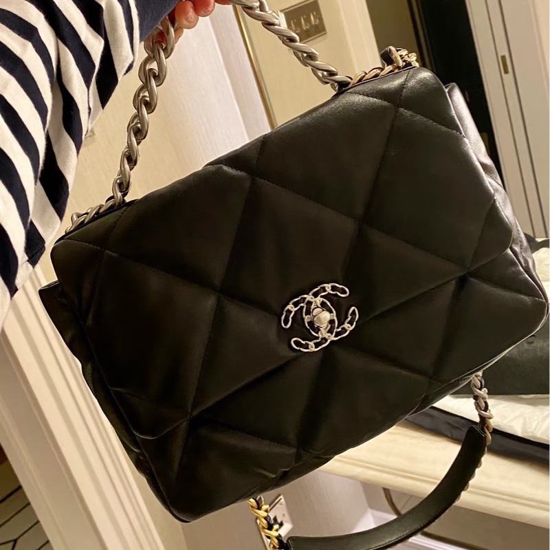 🈶購證 #全網最低💰 #芯片款 #閒置全配 香奈兒黑銀19bag中號30cm-2