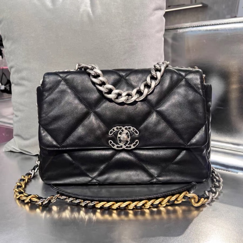 🈶購證 #全網最低💰 #芯片款 #閒置全配 香奈兒黑銀19bag中號30cm-4