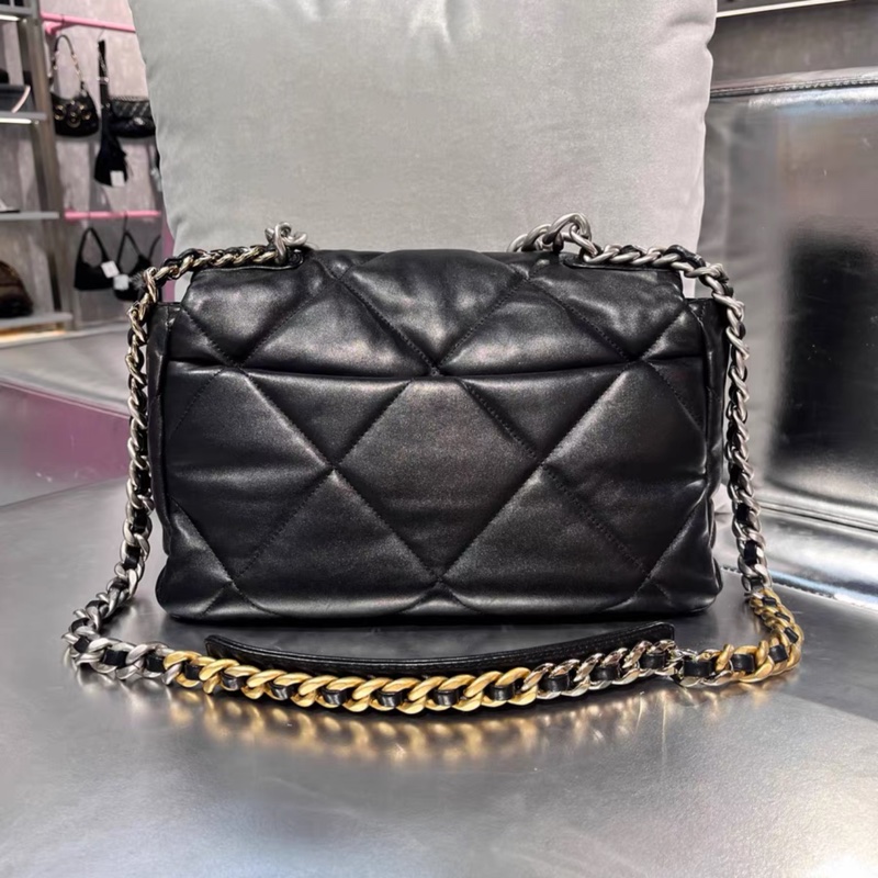 🈶購證 #全網最低💰 #芯片款 #閒置全配 香奈兒黑銀19bag中號30cm-6