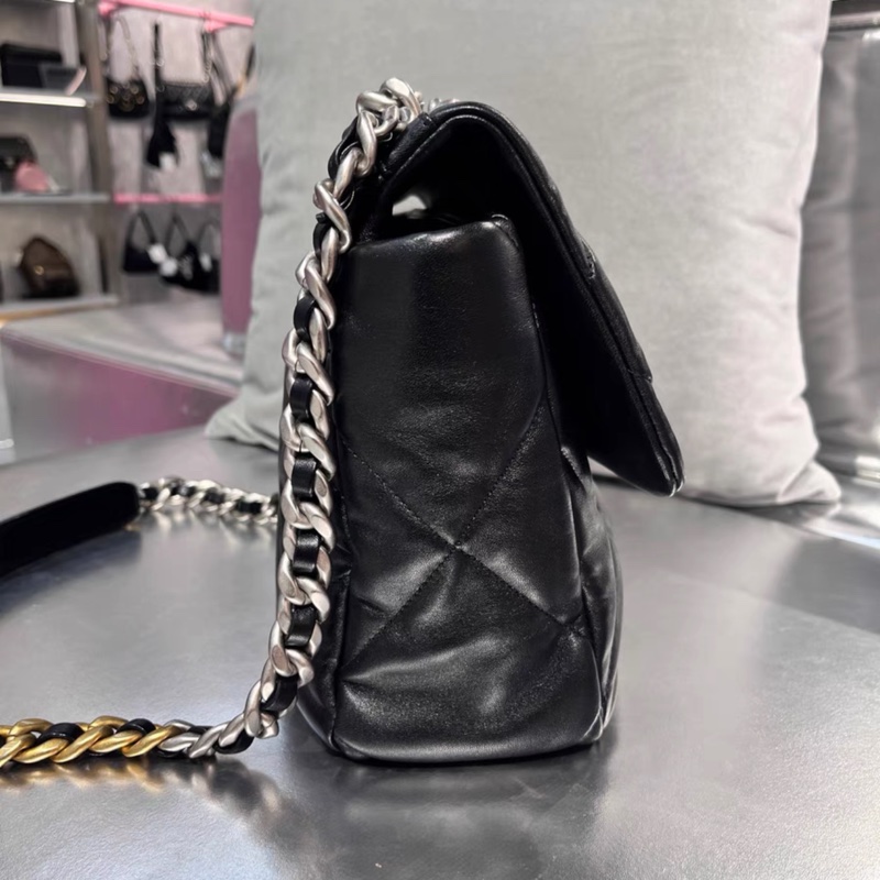 🈶購證 #全網最低💰 #芯片款 #閒置全配 香奈兒黑銀19bag中號30cm-8