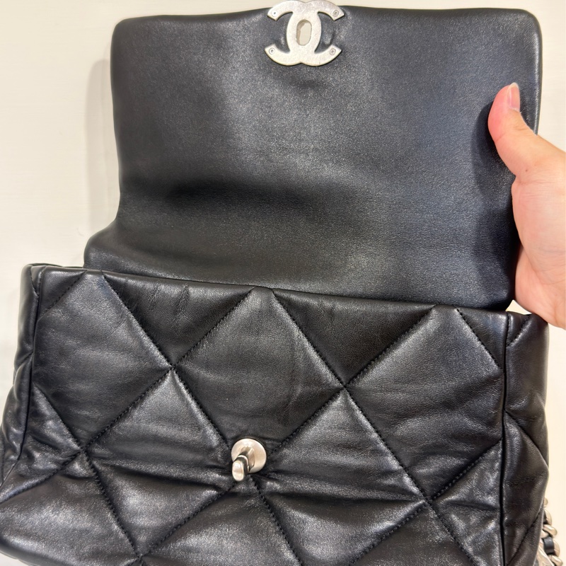 🈶購證 #全網最低💰 #芯片款 #閒置全配 香奈兒黑銀19bag中號30cm-10