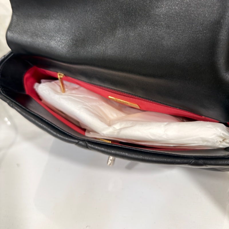 🈶購證 #全網最低💰 #芯片款 #閒置全配 香奈兒黑銀19bag中號30cm-12