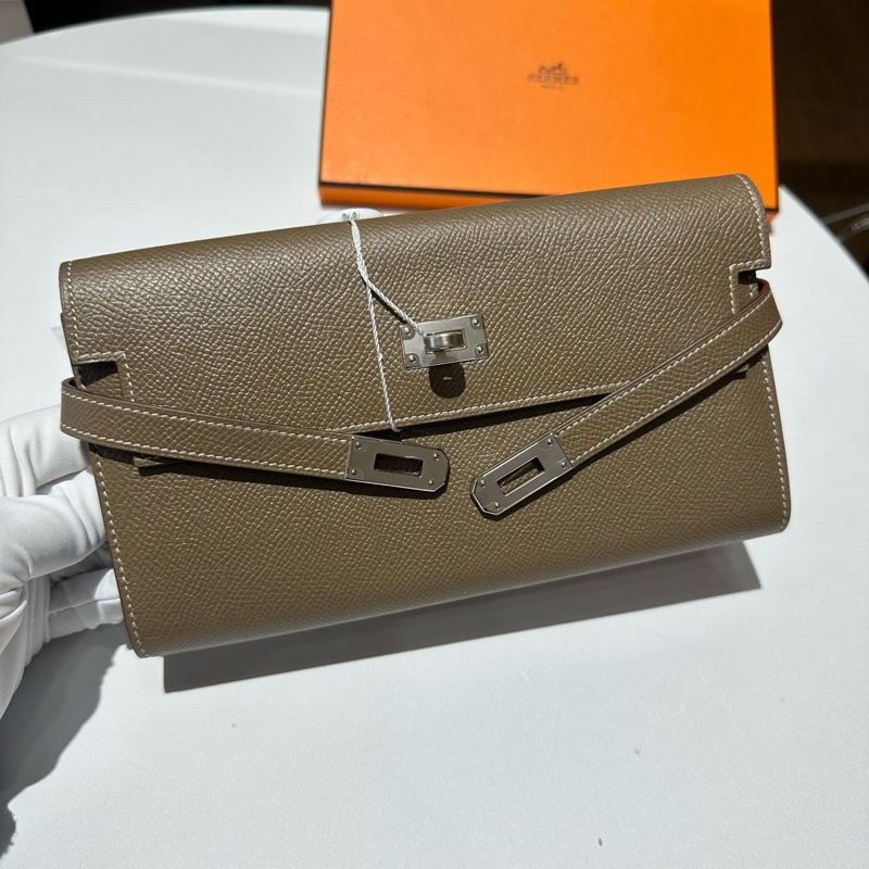 🌈Hermes🧡Kelly Wallet🧡大象灰銀扣🌟全新閒置🌈Epsom皮🌟kellywallet🌟kellylongwallet🌟kelly🌟長銀包🌟愛馬仕🌟-2