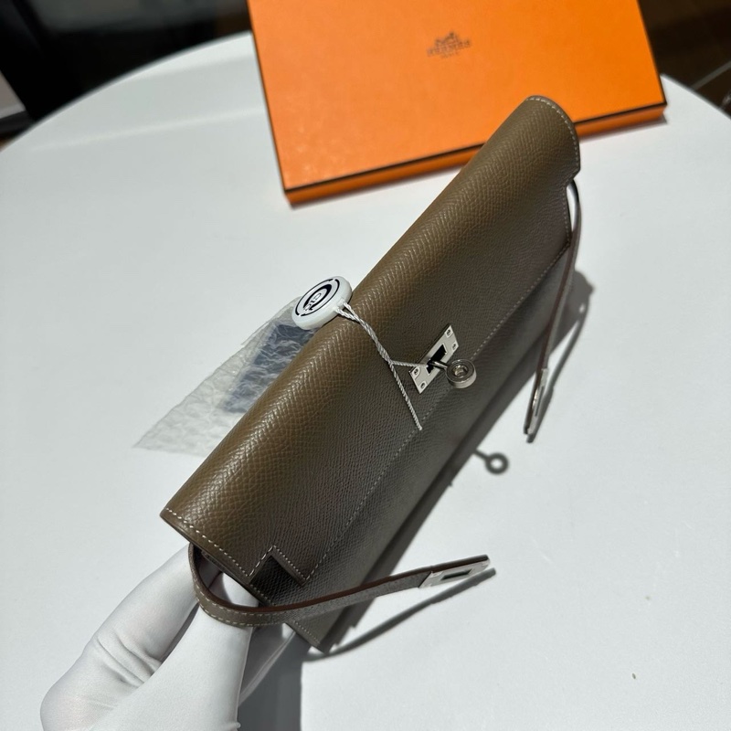 🌈Hermes🧡Kelly Wallet🧡大象灰銀扣🌟全新閒置🌈Epsom皮🌟kellywallet🌟kellylongwallet🌟kelly🌟長銀包🌟愛馬仕🌟-3