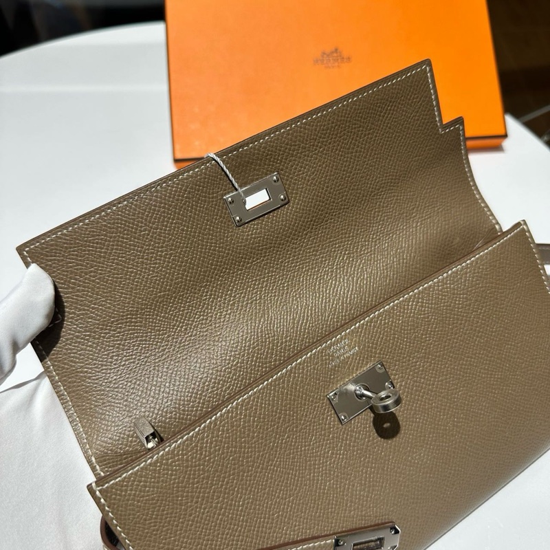 🌈Hermes🧡Kelly Wallet🧡大象灰銀扣🌟全新閒置🌈Epsom皮🌟kellywallet🌟kellylongwallet🌟kelly🌟長銀包🌟愛馬仕🌟-6
