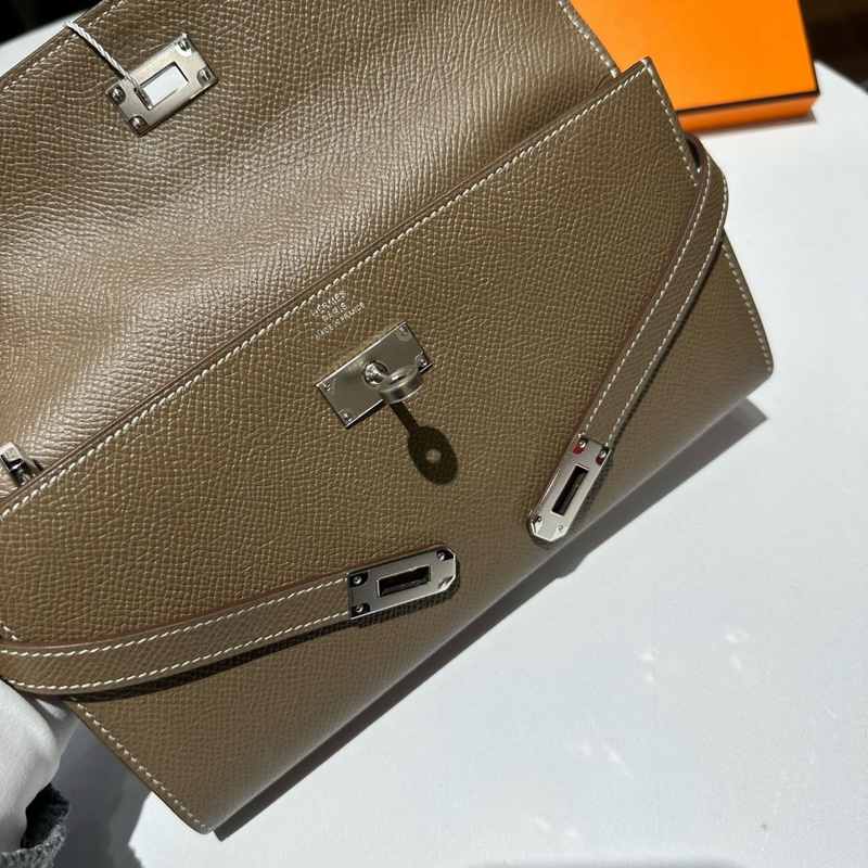 🌈Hermes🧡Kelly Wallet🧡大象灰銀扣🌟全新閒置🌈Epsom皮🌟kellywallet🌟kellylongwallet🌟kelly🌟長銀包🌟愛馬仕🌟-7