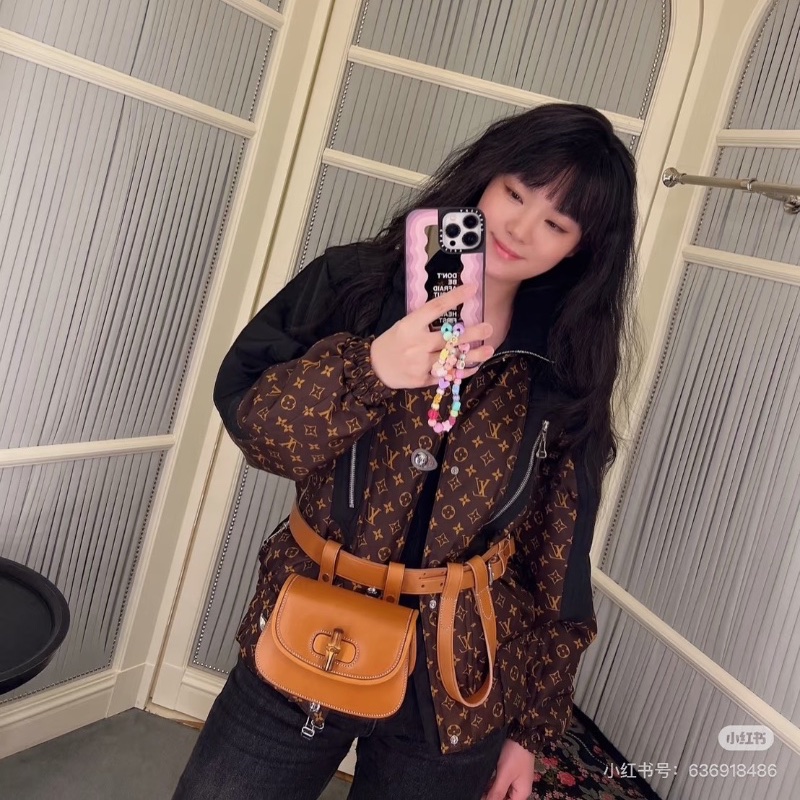 Gucci bamboo竹節鎖扣隨身包牛皮腰包 18*6*11.5cm 99新配件盒子 塵袋-1