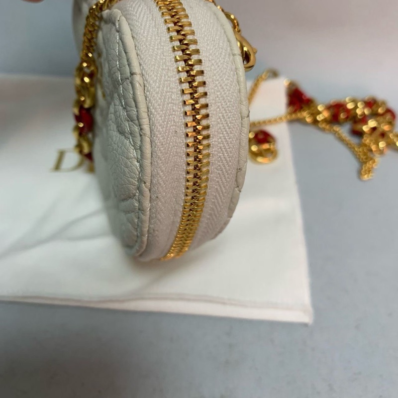 Dior Caro 情人節限定系列心形鏈條包 11*10*1.5㎝ 99新配件塵袋-4