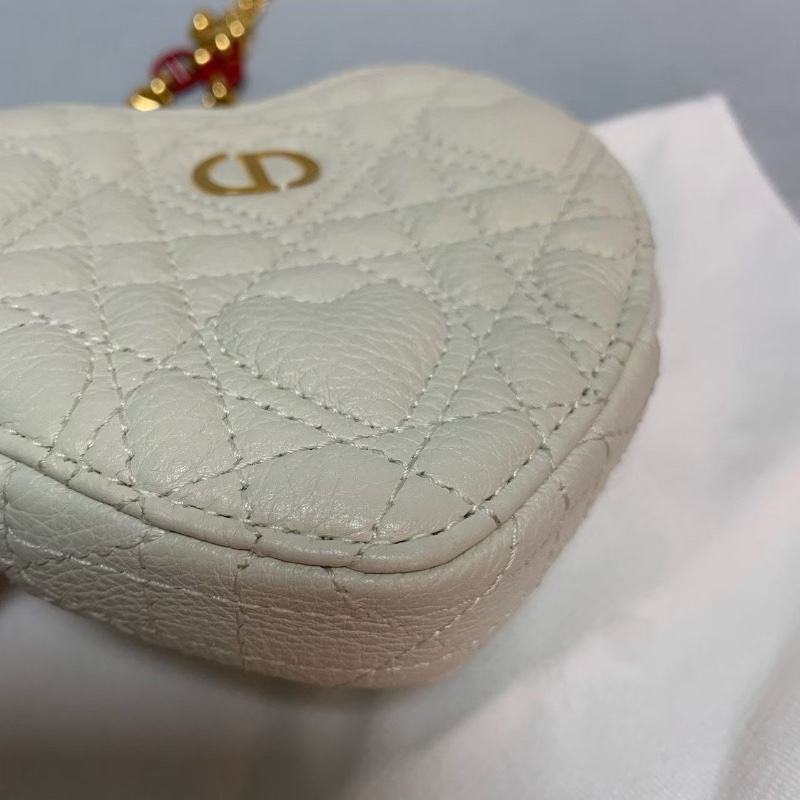 Dior Caro 情人節限定系列心形鏈條包 11*10*1.5㎝ 99新配件塵袋-6