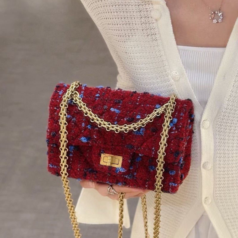 Chanel 毛呢 2.55 大mini20*6*15.5cm 99新配件塵袋-1