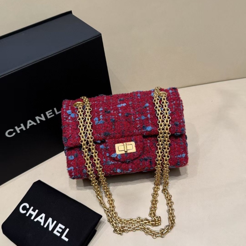 Chanel 毛呢 2.55 大mini20*6*15.5cm 99新配件塵袋-2