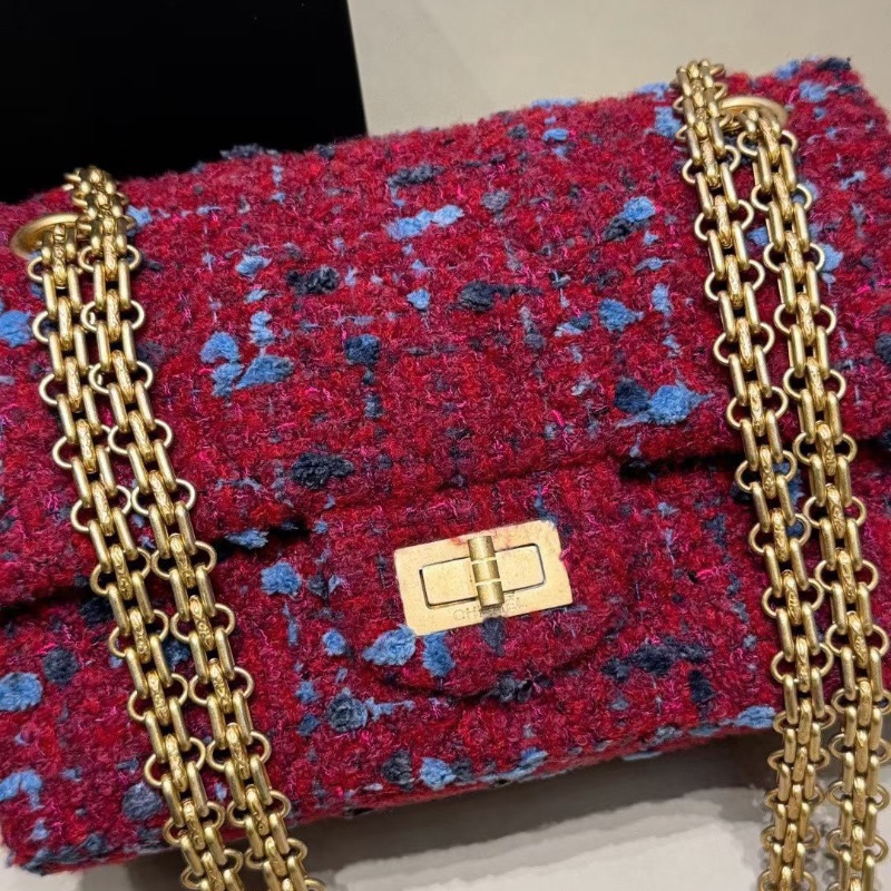 Chanel 毛呢 2.55 大mini20*6*15.5cm 99新配件塵袋-3