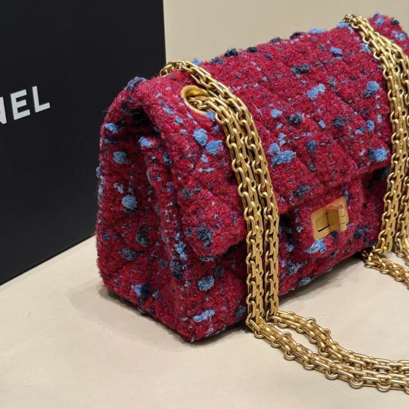 Chanel 毛呢 2.55 大mini20*6*15.5cm 99新配件塵袋-6